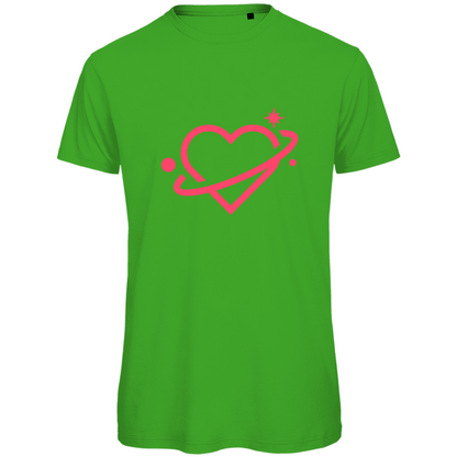 Mens Premium Bio T-Shirt -Herz Druck -